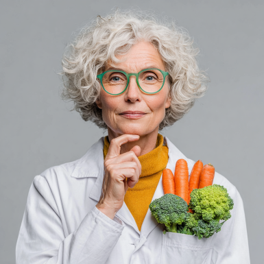 Професійний нутриціолог консультує літню жінку